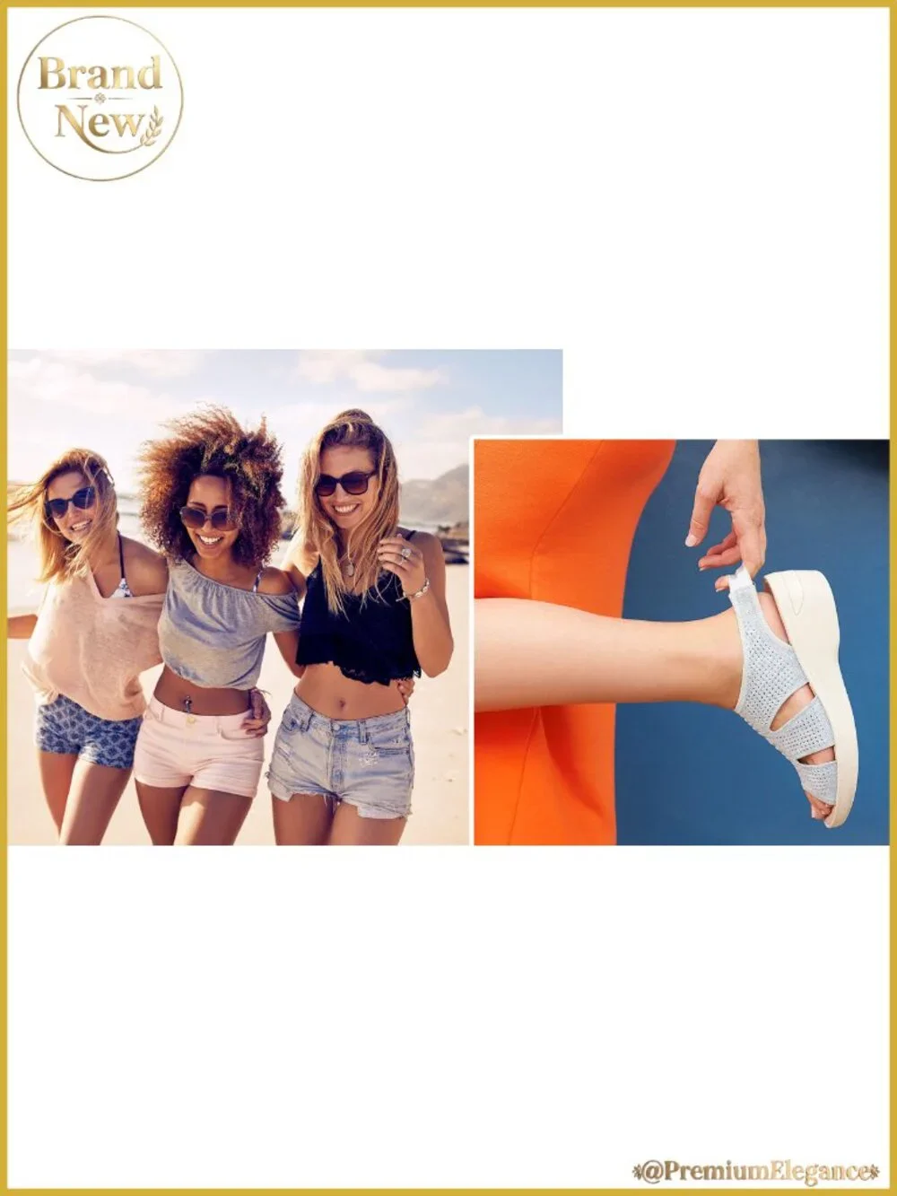 Comfortable Platform Walking Sandals Memory Foam Open Toe Lightweight
